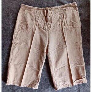 Shorts Size 22 Womens Khaki Jukebox Plus Casual Tie Waist